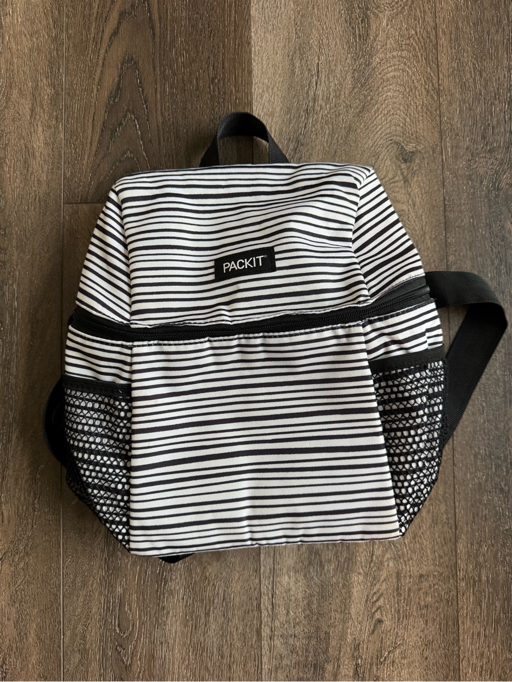 Packit Black & White Striped Women’s Backpack — image 2 of 7